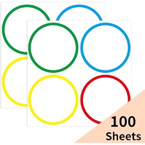 3 Inch Colored Dot Stickers Labels, Round Color Coding Labels, Garage Sale Stickers Price Tags Label Yard Sale Circle Dot Stickers- 100 Pack/Green