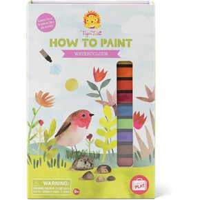 Tiger Tribe: How to Paint: Watercolor - Step-by-Step Guide Learning Techniques, 12 Watercolors & Brush, All-in-1 Activity Set, Kids & Tweens Ages 9+