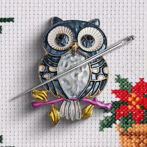 Needle Minder Magnet, Magnetic Needle Minder, Needle Minders Magnetic Cross Stitch Accessories, Magnetic Needle Holder, Life Tree, Butterfly, Cats, Owl, Heart (Butterfly)