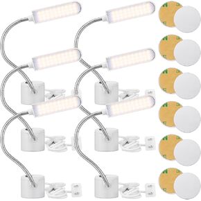 VIHOSE 6 Pack Sewing Machine Light with 30 LEDs, 3 Watt Multifunctional Gooseneck Work Light with Magnetic Mounting Base Gooseneck Arm Work Light for Workbench Lathe Drill Press