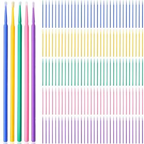 Sewing Machine Cleaning Swabs Micro Applicator Brushes Disposable Clean Brushes Micro Swab Pointed Tips Multi Colored Lab Swabs for Cleaning Paint Sewing Machine, 3 Size (500 Pcs)
