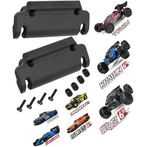 Aluminum Center Sway Bar Mounts for 1/7 1/8 ARRMA 6S BLX Typhon Kraton Notorious Outcast Mojave Infraction Felony Talion Limitless 6S BLX,ARRCat RC Upgrade Parts,Replace #AR310854 #AR310427,(2PCS) Red