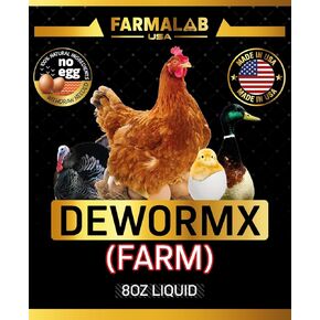 Farmalab Natural Dewormer No Deword Hens ، Ducks ، Roosters ، akrokeys ، Goose ، Cockatiels ، Lovebirds ، Finches ، Quakers ، Bigeons ، Palomas ، Buchons ، All Baby Chicks (8 oz ، Poultry Farm)