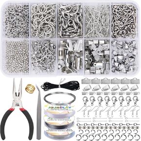 JOJOPLAY Jewelry Making Repair Kit with Pliers Open Jump Ring Jewelry Making Tools Beading String for Jewelry Making Repair