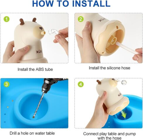 مضخة مياه Lanmu متوافقة مع خطوة المياه ، ملحق طاولة اللعب الحسي ، هدية مثالية لشاطئ الصيف في الهواء الطلق in Kuwait