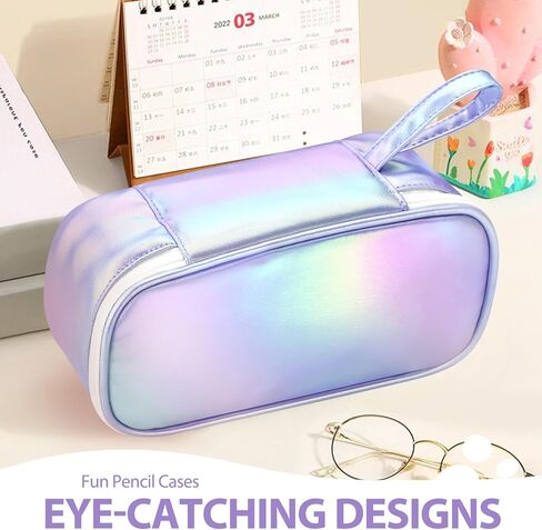Jcocylse Large Capacity Pencil Case Portable Pencil Pouch Bag School Supplies for College Students Girls Boys Adults (Purple) in Saudi Arabia