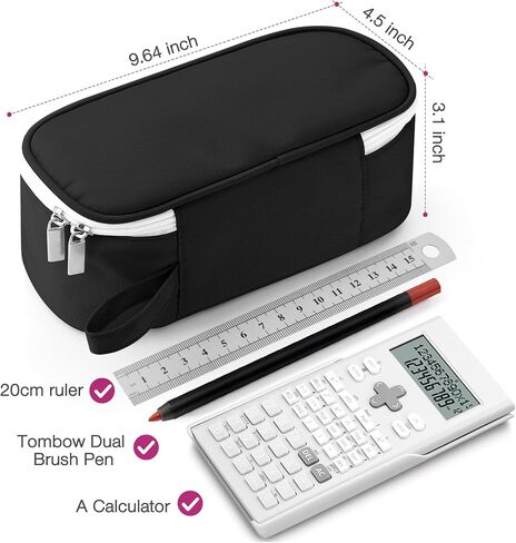 Jcocylse Large Capacity Pencil Case Portable Pencil Pouch Bag School Supplies for College Students Girls Boys Adults (Purple) in Saudi Arabia