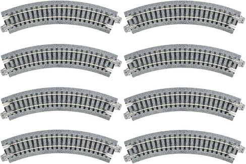 Kato USA Model Train Products Unitrack Compact Tracks (4 قطع) ، 150 مم/(6 ") دائرة نصف قطرها/45 درجة 4piece × 2pack in Saudi Arabia