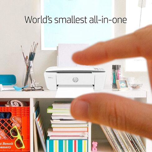 HP Deskjet 3755 Compact All -in -One Printer مع طباعة WiFi للهواتف المحمولة ، خرطوشة الحبر الفورية جاهزة - طابعة أسود/ملونة - Accent (J9V91A) (متجدد) in Saudi Arabia