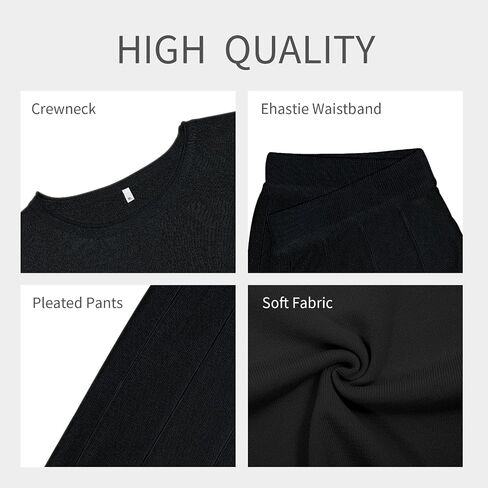 Women's Summer Outfit 2 PCS Set Short Sleeve Tops Tracksuits Casual High Waisted Sweatpants Set in Saudi Arabia
