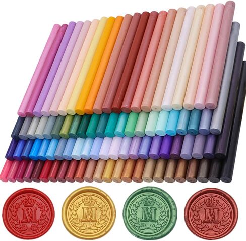 100 PCS ختم شمع العصي لختم الختم الشمع ، ولون متنوع ختم الشمع غراء البنادق الشمع عصا عصا شمع البندقية ، وألوان مختلطة الشمع مجموعة كبيرة لدعوات الزفاف (100 ب) in Kuwait
