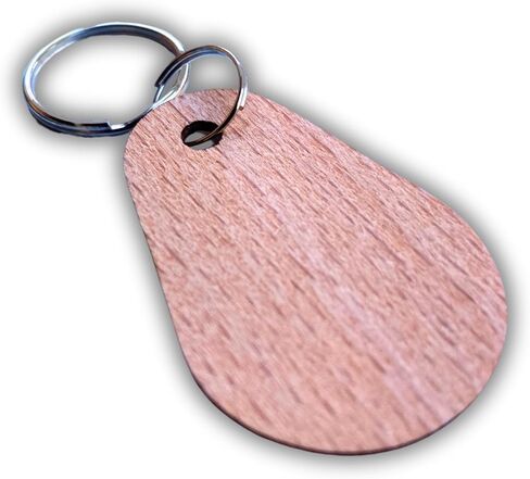 سلاسل المفاتيح الخشبية NFC لبطاقات العمل المخصصة - 5 حزمة - Laser Engraver Blanks NFC لبطاقات العمل الرقمية in Kuwait