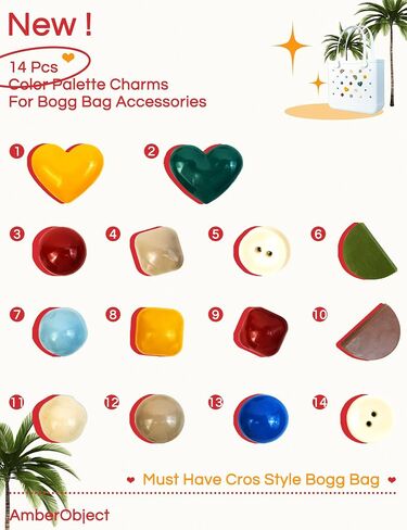 Charms for Bogg Bag Accessories,Kids Bogg Bag Charms Decorations, Rich Personalized Decoration Kit in Saudi Arabia