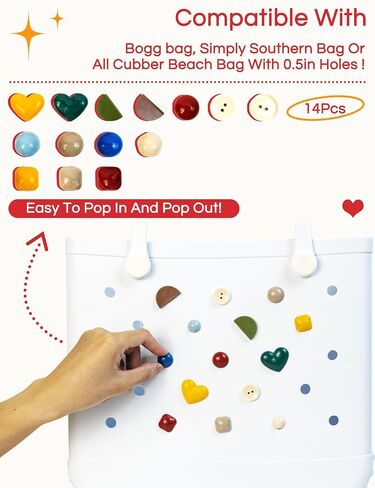 Charms for Bogg Bag Accessories,Kids Bogg Bag Charms Decorations, Rich Personalized Decoration Kit in Saudi Arabia