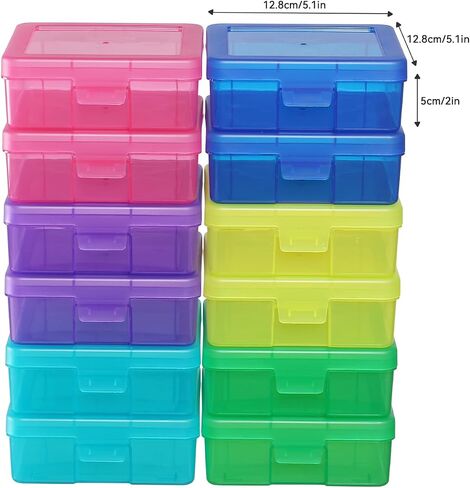 Small Plastic Storage Containers Clear Arts & Crafts Storage Boxes & Organizers Stackable Small Containers With Lids For Organizin (Set 1) in Saudi Arabia