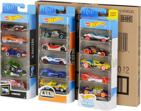 Hot Wheels Track Bundle City Track Builder X-Raycers 5 pack 1:64 Scale Die-Cast Cars Armors من جميع الأعمار رسومات ملونة فكرة هدية رائعة 3 سنوات وما فوق in Saudi Arabia