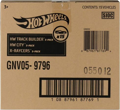 Hot Wheels Track Bundle City Track Builder X-Raycers 5 pack 1:64 Scale Die-Cast Cars Armors من جميع الأعمار رسومات ملونة فكرة هدية رائعة 3 سنوات وما فوق in Saudi Arabia