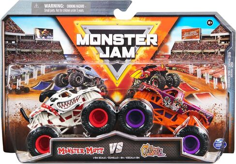 Monster Jam ، Dalmatian الرسمي Vs. شاحنات وحش Calavera Die-Cast ، 1:64 ، ألعاب الأطفال للأولاد الذين تتراوح أعمارهم بين 3 سنوات وما فوق in Saudi Arabia