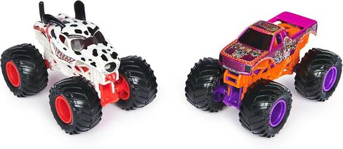 Monster Jam ، Dalmatian الرسمي Vs. شاحنات وحش Calavera Die-Cast ، 1:64 ، ألعاب الأطفال للأولاد الذين تتراوح أعمارهم بين 3 سنوات وما فوق in Saudi Arabia