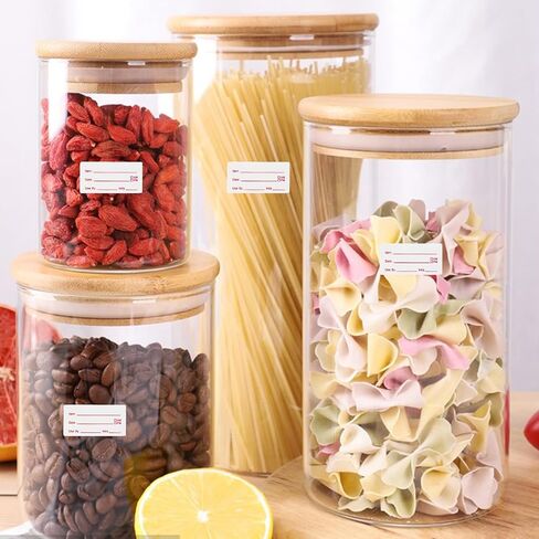 1000 Pcs Removable Freezer Labels Self-Adhesive Food Label Stickers Refrigerator Food Labels Waterproof Oil Resistant No-Residue Super Sticky for Kitchen Restaurants Food Containers 2 Rolls in Saudi Arabia