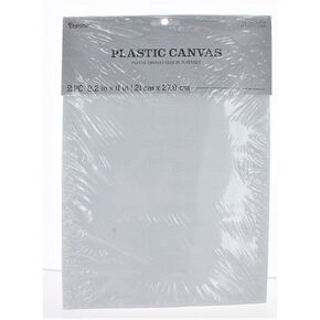 Perforated Plastic Canvas 8.5"X11" 2/Pkg-Clear