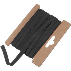 M METERXITY Double Fold Bias Tape 1/4 Inch 6 Yards Cotton Bias Binding Tape Bulk Double Fold Bias Tape for Sewing/Seaming Hemming/Binding//Quilting/DIY Craft [Black]