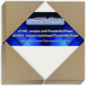 150 Soft Off-White Translucent 17# Thin Sheets - 4" X 4" (4X4 Inches) Small Square Card Size - 17 lb/Pound Light Weight Fine Quality Paper - Tracing, Fun or Formal Use - Not a Clear Transparent