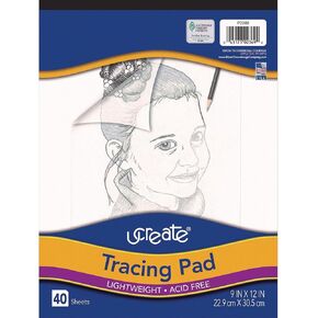 Pacon Corporation 2369 Tracing Pad,F/Sketches and Overlays,9-Inch x12-Inch ,40 Sheets, WE