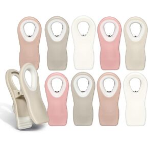 COOK WITH COLOR Bag Clips with Magnet- Food Clips, Chip Clips, Bag Clips for Food Storage with Airtight Seal Grip for Bread Bags, Snack Bags and Food Bags (Bright Colors, Pack of 20)