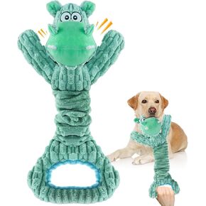 Dog Toy for Aggressive Chewers：Large Plush Dog Toys with Squeaker to Keep Them Busy