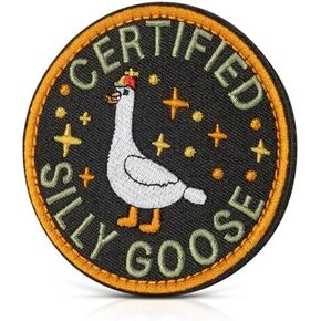 Funny Goose Hook and Loop Patch, Vibrant Embroidered Patch, Adorable Animal Meme Morale Patch, DIY Applique Accessories for Jackets, Backpacks, Dog Collars, Hats, Helmets, Tactical Gear