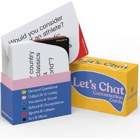 Keeping Busy Let's Chat Conversation Cards | Alzheimers Products for Elderly Best Gifts for Dementia Patients Gifts Memory Games for Seniors with Dementia Activities Memory Care Activities for Seniors