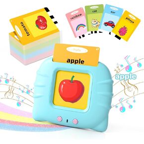 Talking Flash Cards for Toddlers 1-3, Educational Toddler Toys for 1 2 3 4 5 Years Old Boys Girls Birthday Gift, Montessori Learning Toys for Toddlers, Autism Sensory Toys, Pocket Speech Therapy Toys