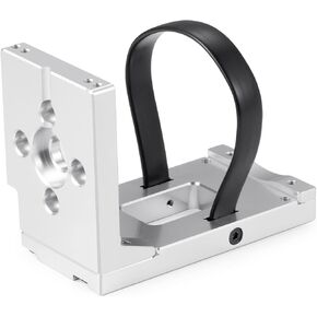 RCHUBAM Motor Fixing Mount 1/5 Scale Aluminum RC Motor Base with Stabilize Strap Compatible with 1/5 X-Maxx 6S XRT 1/6 8S RC Truck Upgrades Part (Silver)