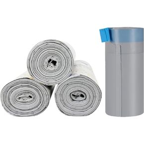 80 Count Cat Litter Liner Bags Compatible with Neakasa and PetPivot Open-Top Pet Automatic Self Cleaning Cat Litter Box, Waste Bags, 27" x 13"Heavy Duty Replacement Trash Bags with Drawstring (grey)