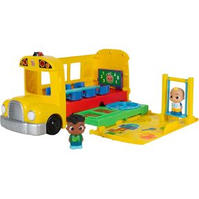 CoComelon Transforming School Time Bus - Lights and Sounds - 3 Favorite Songs - 6 Areas of Play - Removable JJ and Cody Figures - Toys for Kids and Preschoolers