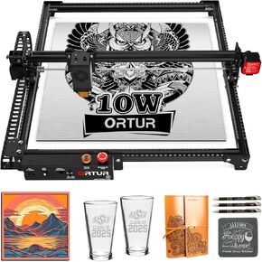 Ortur Laser Master 2 Pro S2 10000mW Laser Engraver, High Precision Laser Engraving Machine, 15,000mm/min Efficient Laser Engraver for Wood and Metal, Acrylic Glass Leather, Laser Class 4