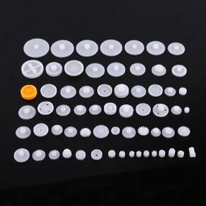 Plastic Gears Set Pulley Belt Kits Gear Set Robot Motor Car Toy for DIY Parts (64kinds)