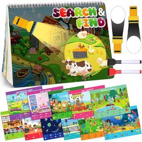 Search and Find Books for Kids 3-5,Toddler Educational Toys for 4 Year Old Boys Crafts and Activities Preschool Toddler Preschool Learning Activities, Gifts Toys for 3 4 5 6 Year Old Girls