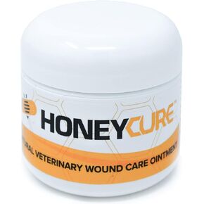 Natural Veterinary Ointment for Wound Care, Manuka Honey, for Dogs, Cats, & Horses, 2 oz. Jar