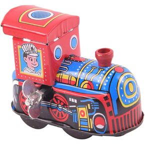 TOYANDONA Tin Locomotive Wind up Toys Windup Toys Train Wind- up Toy Wind up Toy Boat Motor Tin Toys Vintage Wind- up Kids Toys Mini Toys Kid Toy Wind-up Toy Tinplate Iron Sheet Clock Child