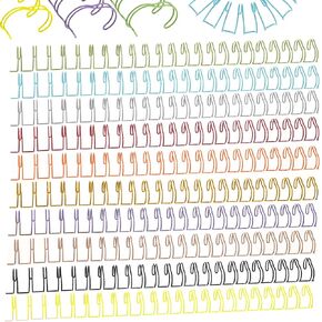 100 pcs سلك ربط سلك مزدوج حلقة ربط الأسلاك الربط مزدوج سلك الربط حلقة مزدوجة ، 9/16 "الأسلاك ربط cinch مزدوج حلقة حلقة لولبية 10 ألوان 23 فتح
