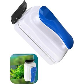 ELEBOX Aquarium Algae Scrapers, Magnetic Fish Tank Cleaner Brush, Algae Scraper for Glass Aquarium, Floating Algae Remover Scrubber Cleaner, Non-Slip Handle Double Sided Glass Cleaning Tool-M