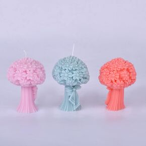 1Pack Flower Bouquet Candle Silicone Mold Epoxy Resin Wax Mold Silicone Shapes Flower Mold for Candle Craft Making Wedding Gift Decoration