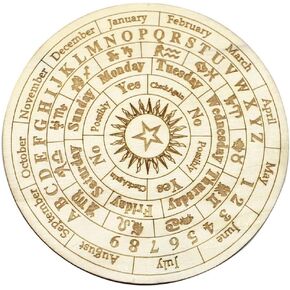 Abaodam Pendulum Board Wooden Dowsing Board Divination Metaphysical Message Board for Witchcraft Wiccan Altar Supplies Kit Beginner Witchcraft Supply
