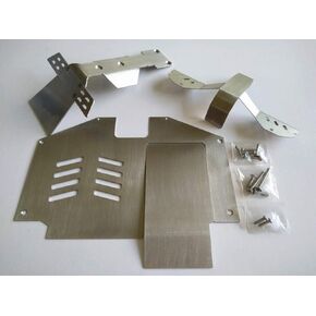 Stainless Steel Front Middle Rear Skid Plate Chassis Armor (4pcs) for Traxxas UDR Unlimited Desert Racer