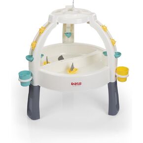Dolu: Fun Fountain Water Table: أبيض ، أخضر ، صفراء - طاولة نشاط رمل وماء ، داخلي/خارجي ، بلاستيك متين ، لعبة حسية ، أطفال أطفال سن 2+