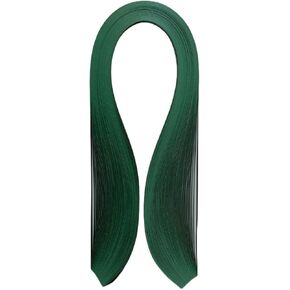 Pestal Dark Green Tone Quilling Paper Strips 3mm 5mm 10mm Paper Quilling Strips Forest Green for Crafts Colored Single Color Origami Paper Filigree Strips (5mm-0.2inch)