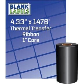 Blank Labels Shipping and Printer Labels General Purpose Thermal Transfer Wax Ribbon Labels on 1 inch Core in Black Ribbon Finish Made in USA BPA Free