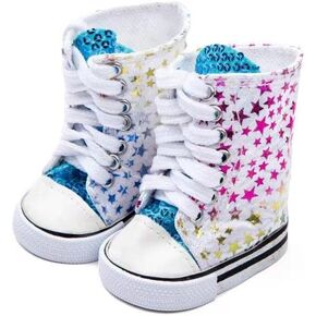 Doll Shoes Accessories Doll Snow Boots Fit 18-inch American Doll Girl Dolls (Canvas Boots)